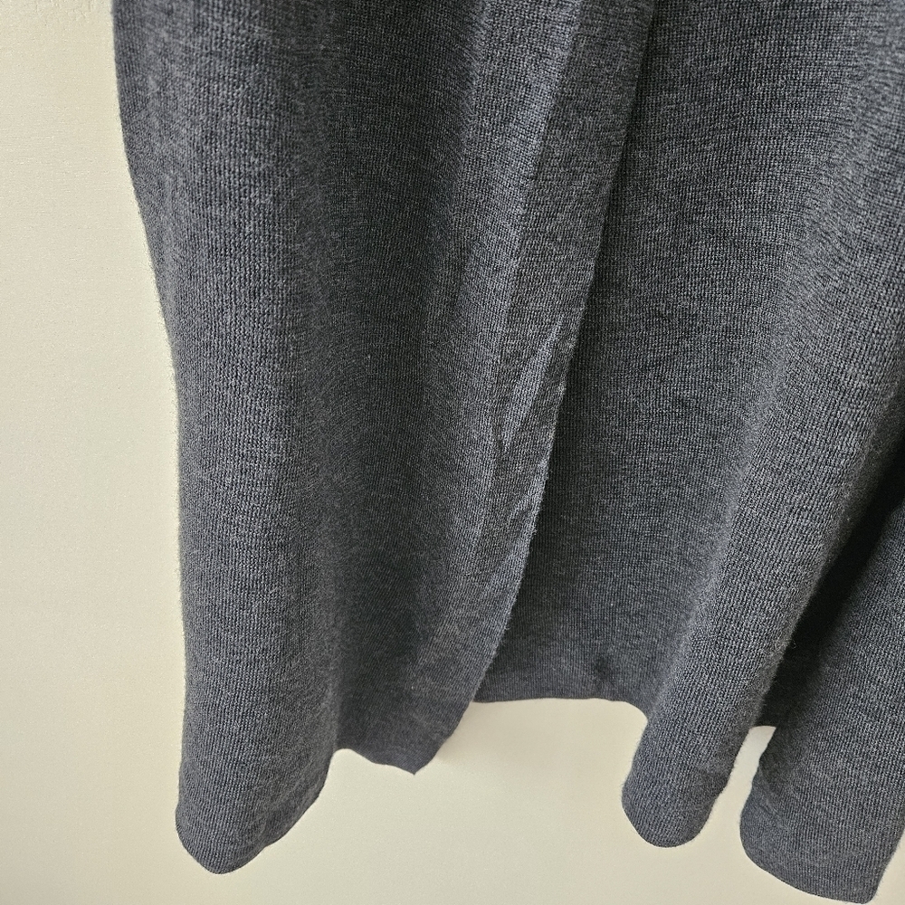 MM LaFleur Gray 100% Merino Wool Open Front Cardigan - Picture 7 of 12